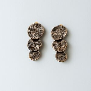 Brass Clip On Earrings